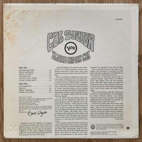 CAL TJADER - Along Comes Cal (VERVE V/8671)