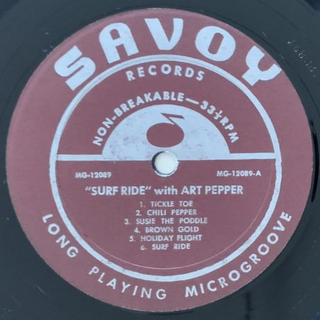 ART PEPPER - Surf Ride (SAVOY MG12089)