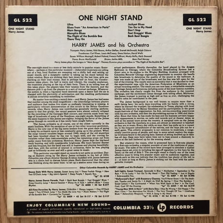 HARRY JAMES - One Night Stand (COLUMBIA GL522)