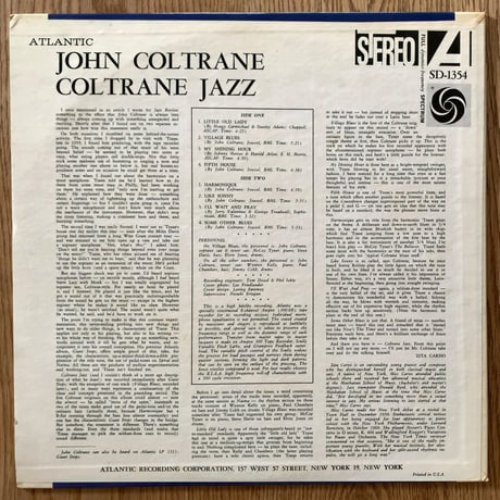 JOHN COLTRANE - Coltrane Jazz (ATLANTIC SD1354)