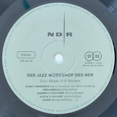 V.A.(Ingrifried Hoffmann, Wolfgang Dauner) - NDR Jazz Workshop '67 (NORDDEUTSCHER RUNDFUNK 599 865)