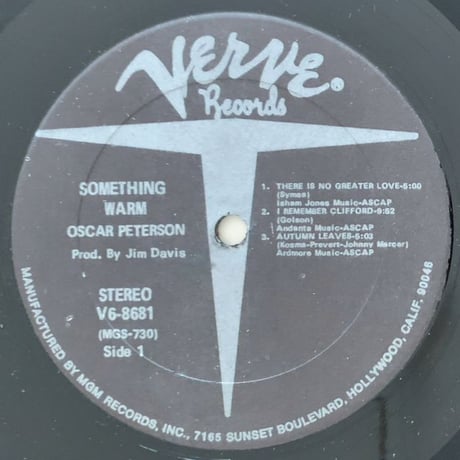 OSCAR PETERSON - Something Warm (VERVE V6-8681)