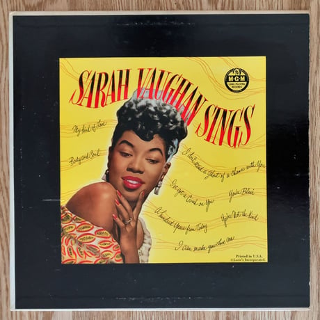 SARAH VAUGHAN - Sarah Vaughan Sings (MGM E544) 10inch
