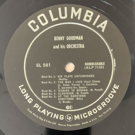 BENNY GOODMAN - And His Orchestra (COLUMBIA GL501)