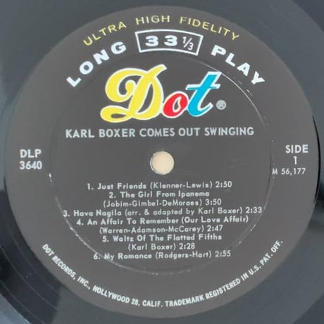 KARL BOXER - Comes Out Swinging (DOT DLP3640)