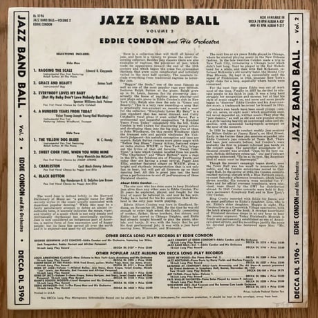 EDDIE CONDON - Jazz Band Ball Vol.2 (DECCA DL5196)