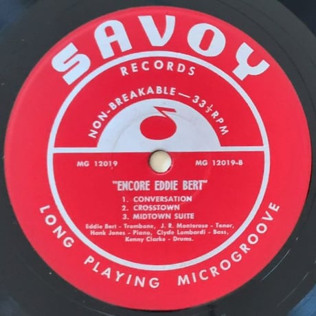 EDDIE BERT - Encore (SAVOY MG12019)
