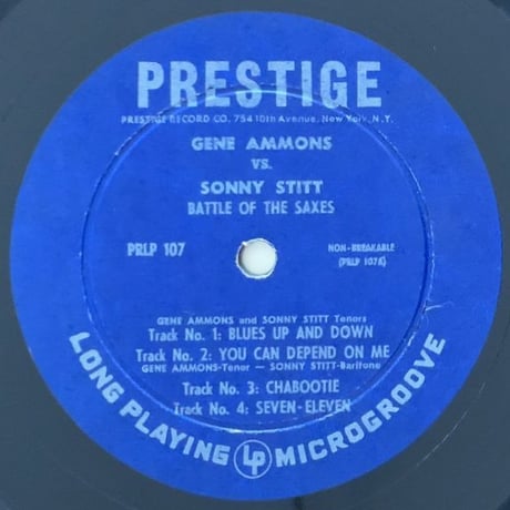 GENE AMMONS & SONNY STITT - Battle of The Saxes (PRESTIGE PRLP107)
