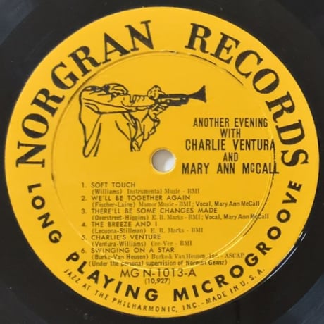 CHARLIE VENTURA & MARY ANN McCALL - Another Evening with (NORGRAN MGN-1013)