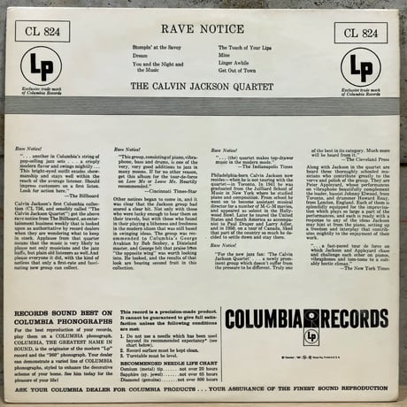 CALVIN JACKSON - Rave Notice (COLUMBIA CL824)