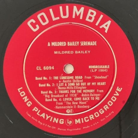 MILDRED BAILEY - a Mildred Bailey Serenade (COLUMBIA CL6094)