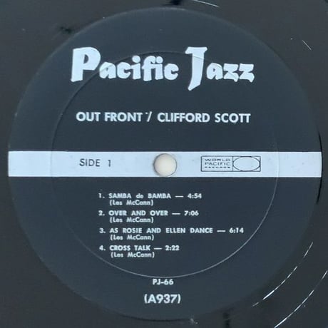 CLIFFORD SCOTT - Out Front (PACIFIC JAZZ PJ-66)