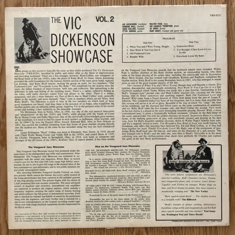 VIC DICKENSON - The Vic Dickenson Showcase Vol.2 (VANGUARD VRS8521)