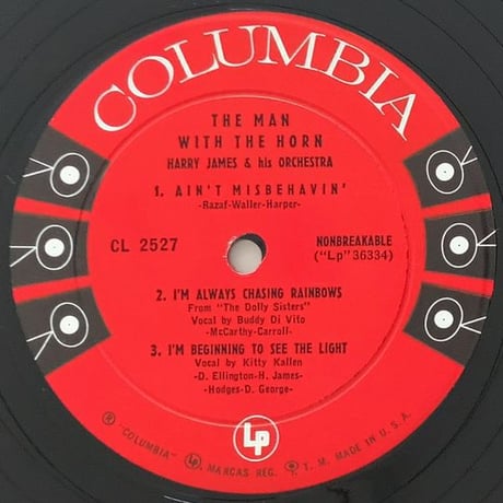 HARRY JAMES - The Man with The Horn (COLUMBIA CL2527)