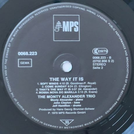 MONTY ALEXANDER - The Way It Is (MPS 068.223)