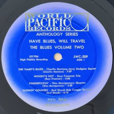 V.A.(Chet Baker, Art Pepper, Wes Montgomery, etc.) - Have Blues Will Travel (WORLD PACIFIC JWC-509)
