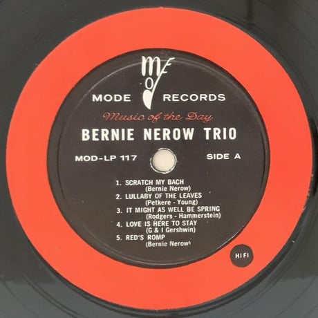 BERNIE NEROW - Bernie Nerow Trio (MODE MOD-LP-117)