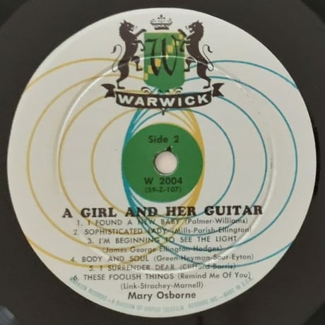 MARY OSBORNE - A Girl And Her Guitar (WARWICK W2004)