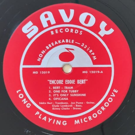 EDDIE BERT - Encore (SAVOY MG12019)