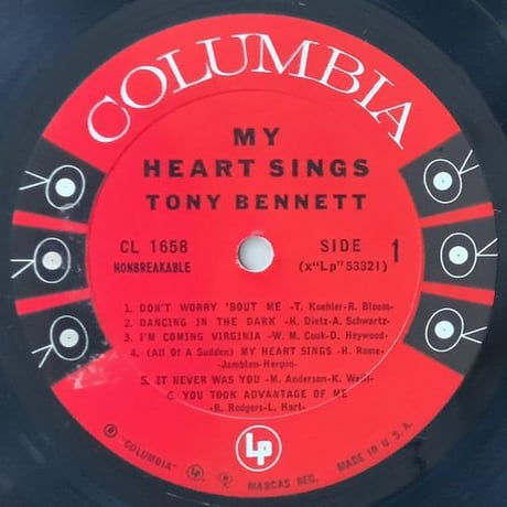 TONY BENNETT - My Heart Sings (COLUMBIA CL1658)