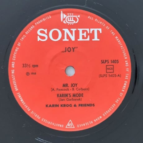 KARIN KROG - Joy (SONET SLPS1405)