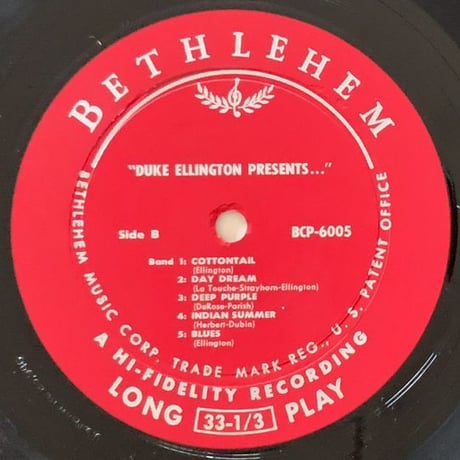 DUKE ELLINGTON - Presents (BETHLEHEM BCP6005)