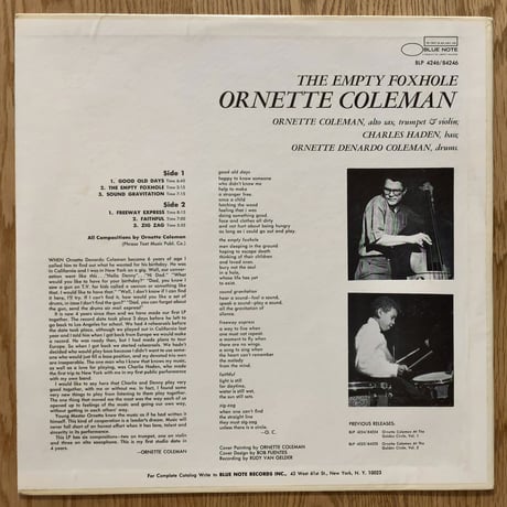 ORNETTE COLEMAN - The Empty Foxhole (BLUE NOTE BST84248)