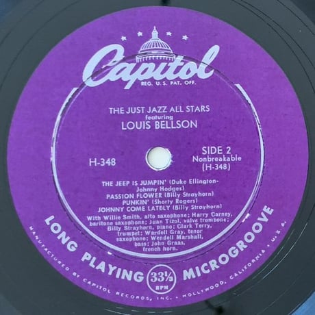 LOUIS BELLSON - Just Jazz All Stars (CAPITOL H348)