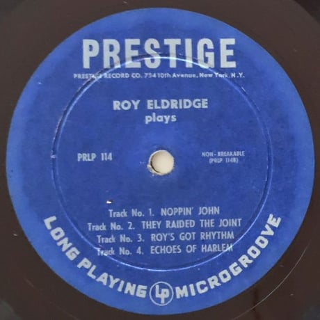 ROY ELDRIDGE - Plays (PRESTIGE PRLP114)