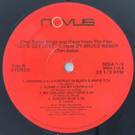 CHET BAKER - Let's Get Lost (NOVUS 3054-1-N)
