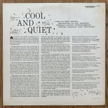 MILES DAVIS, GERRY MULLIGAN, LENNIE TRISTANO - Cool & Quiet (CAPITOL T371)