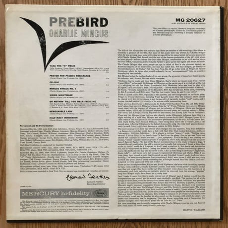 CHARLES MINGUS - Pre-Bird (MERCURY MG20627)