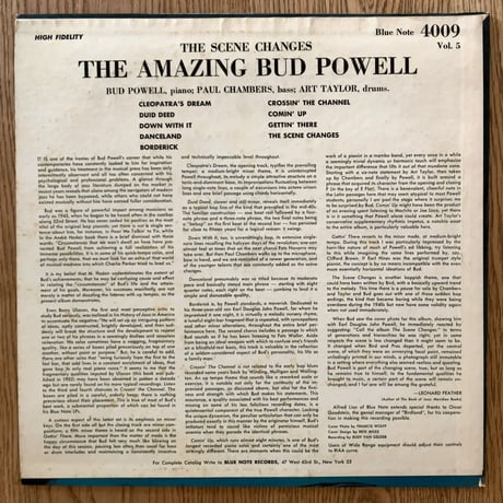 BUD POWELL - The Scene Changes (BLUE NOTE BLP4009)