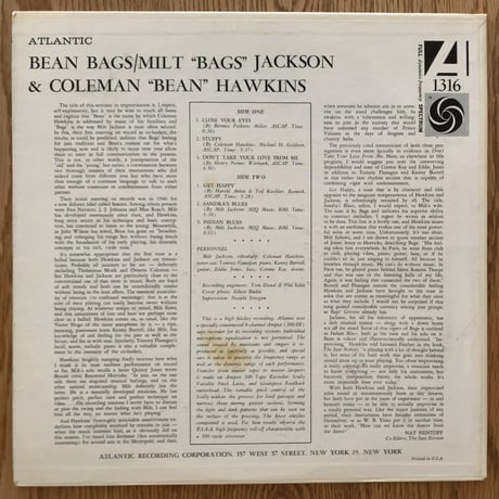 MILT JACKSON - Bean Bags (ATLANTIC 1316)