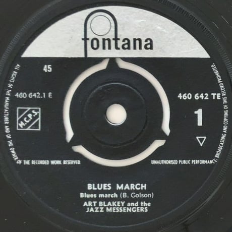 ART BLAKEY & THE JAZZ MESSENGERS - Blues March / Whisper Not (FONTANA 460 642TE) 7inch EP