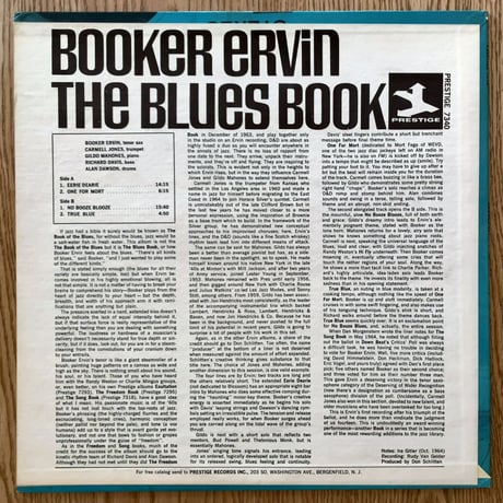 BOOKER ERVIN - The Blues Book (PRESTIGE PR7340)