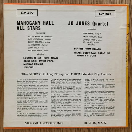 MAHOGANY HALL ALL STARS / JO JONES - Jazz at Storyville (STORYVILLE STLP307)