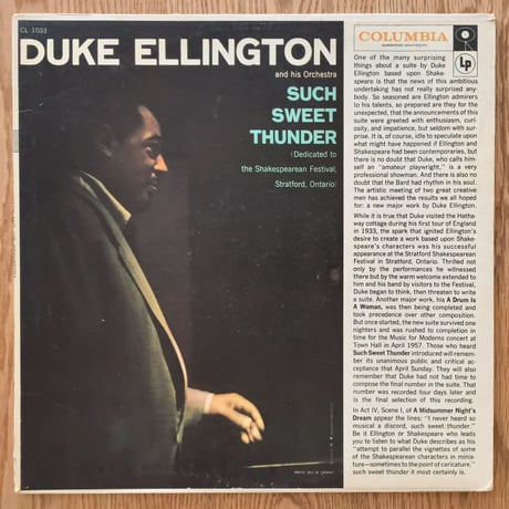 DUKE ELLINGTON - Such Sweet Thunder (COLUMBIA CL1033)