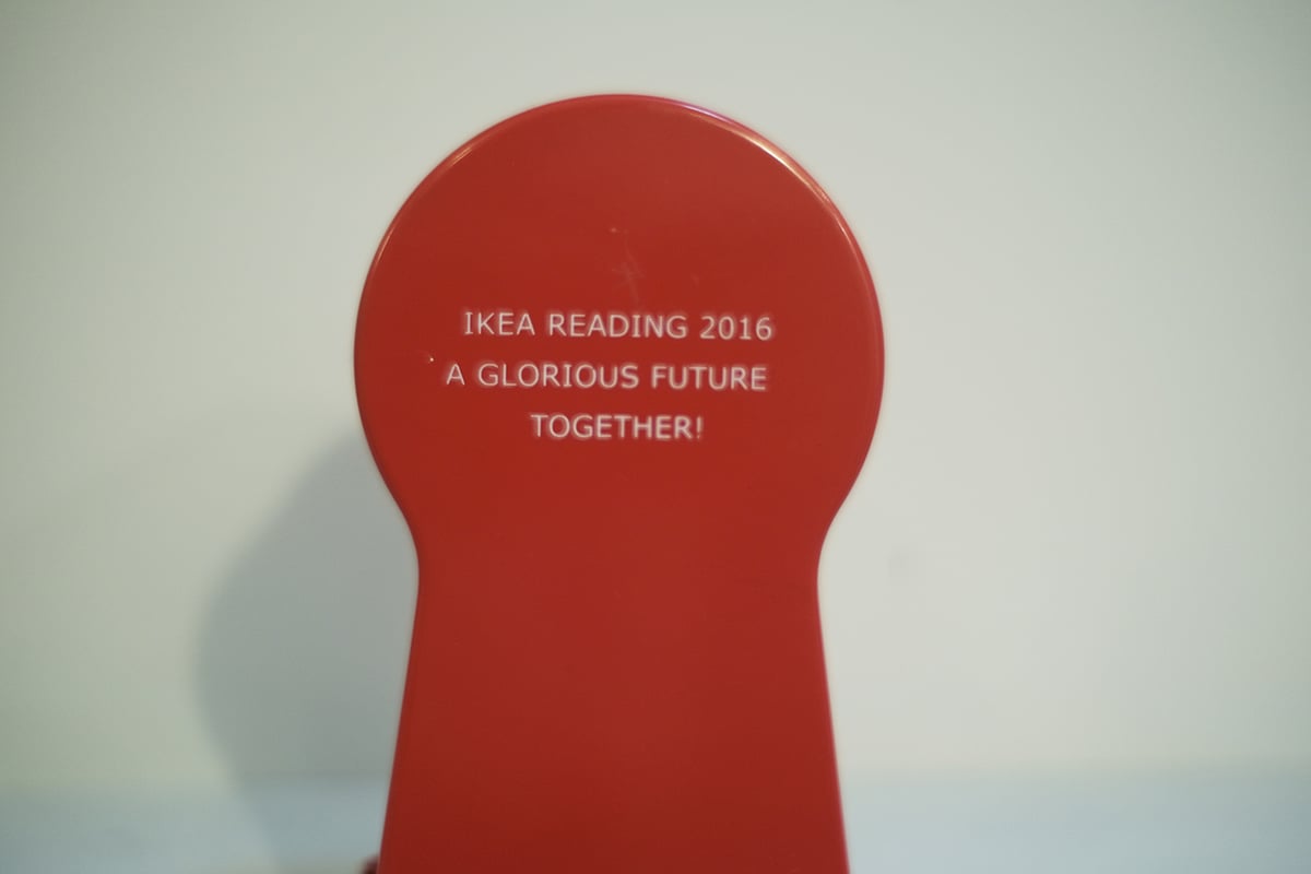 北欧IKEA PS 1995 鍵穴型 掛時計 置時計 収納有赤レッド Ikea clock, keyhole wall or table clock, yellow or red, Ikea PS