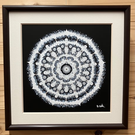 曼荼羅 マンダラ 風水 金額縁  絵画  オリエンタル   シンプルモダン 黄金の曼荼羅アートデザインパネル (A4 光沢紙)の商品購入ページ
