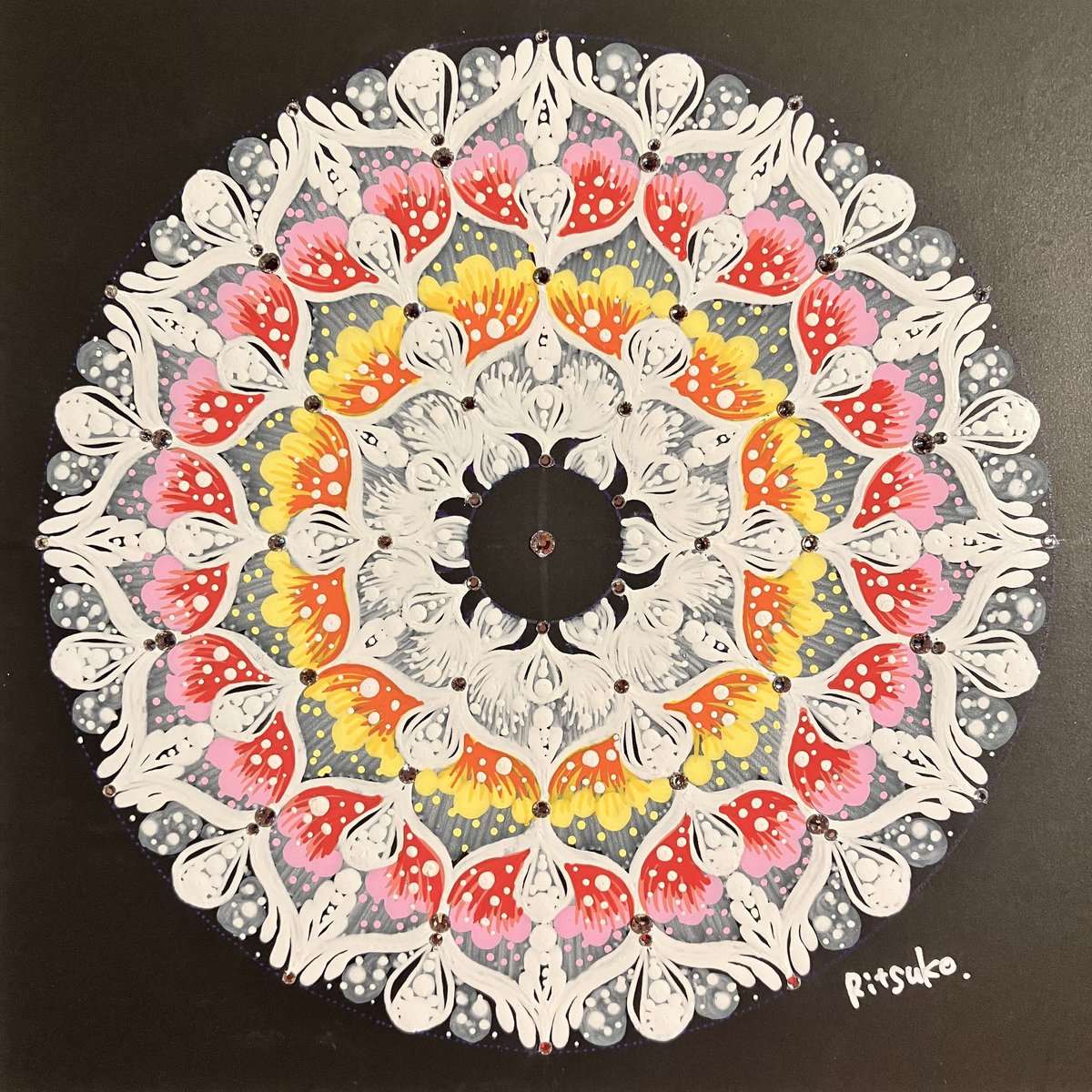 曼荼羅絵画 志龍画 曼荼羅 絵画 インテリア 玄関 曼荼羅アート 原画 415