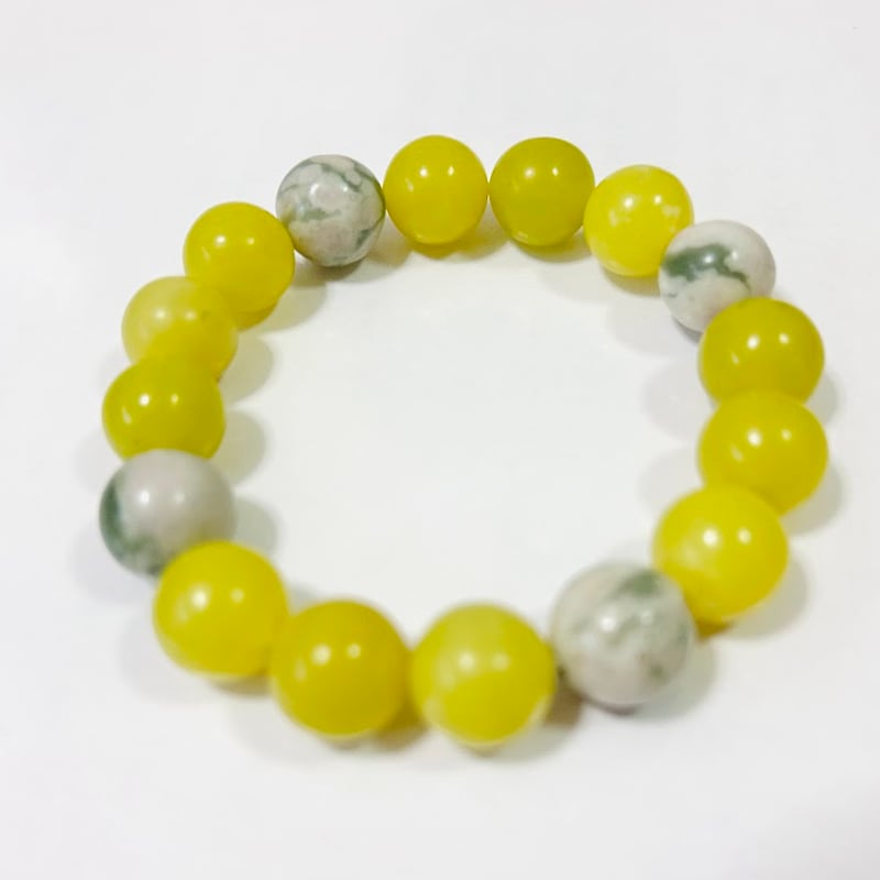 仕事運・金運】レモンジェイド 天然石ブレスレット 8mm 【認定店