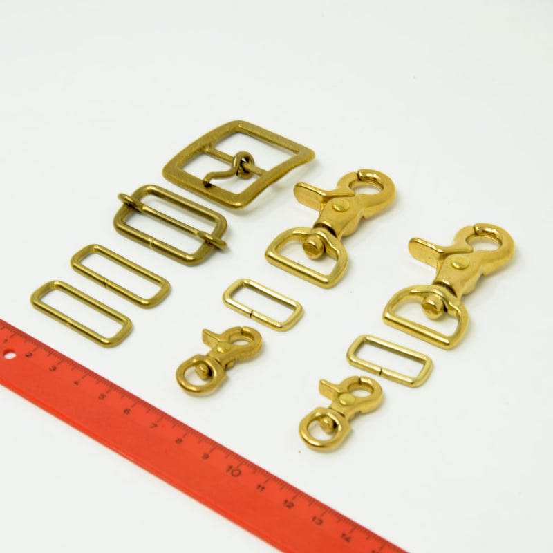 デッドストックレザークラフト金具販売【真鍮金具いろいろセット