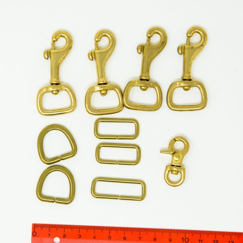 デッドストックレザークラフト金具販売【真鍮金具いろいろセット】送料