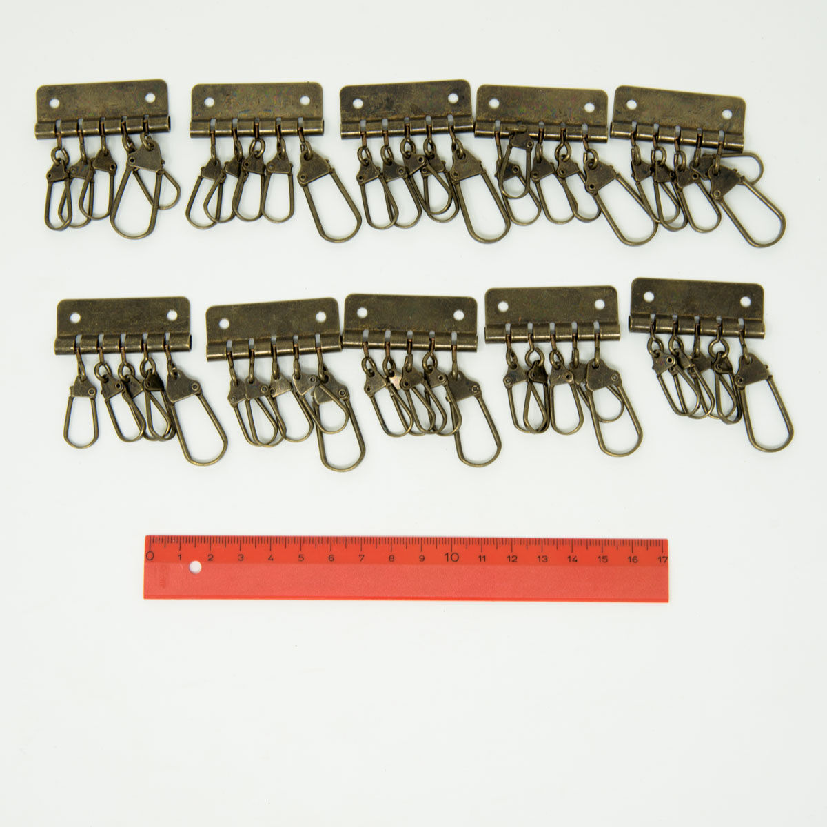 デッドストックレザークラフト金具【5連馬蹄型キーケース金具
