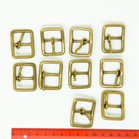 デッドストックレザークラフト金具【真鍮製20mm美錠10個】送料無料M0127