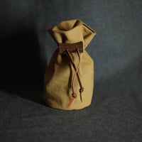 ククサ袋１ベージュ(ソフトバイオ加工帆布)