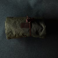 ウールの敷物5ダークオリーブ×ダークブラウン