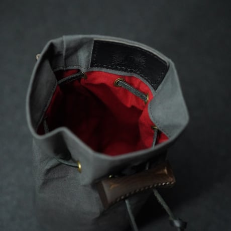 ククサ袋９ダークグレー(パラフィン帆布)