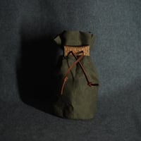 ククサ袋７ダークオリーブ(パラフィン帆布)